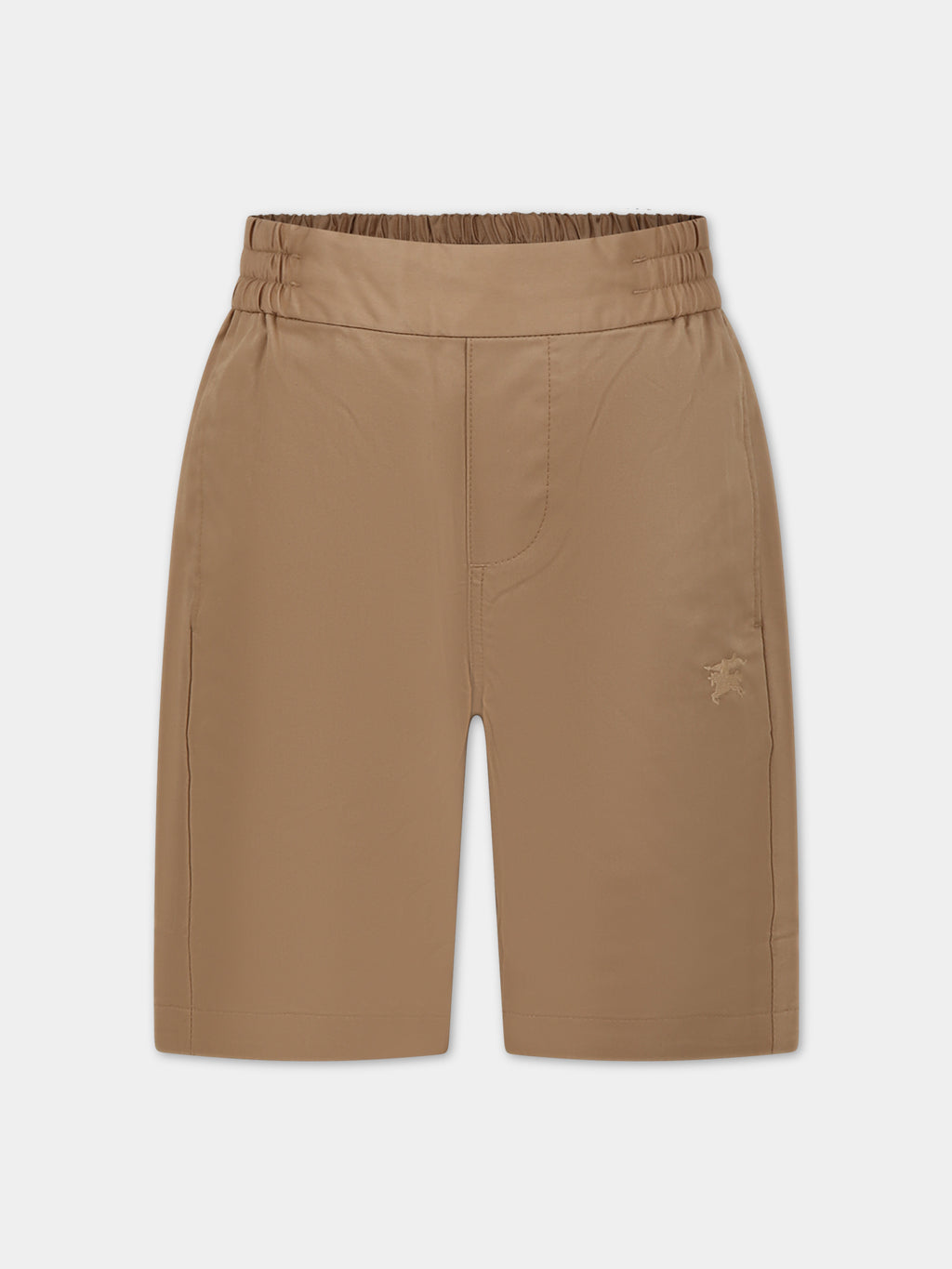 Beige shorts for boy with logo